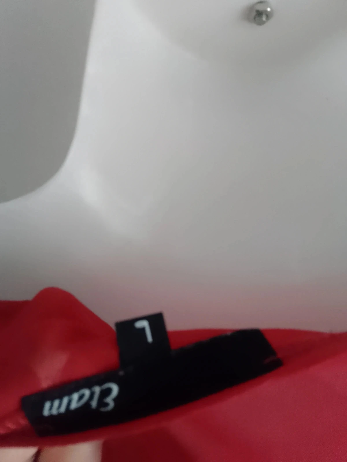 Top blouse Etam bi matière rouge taille L – photo 3